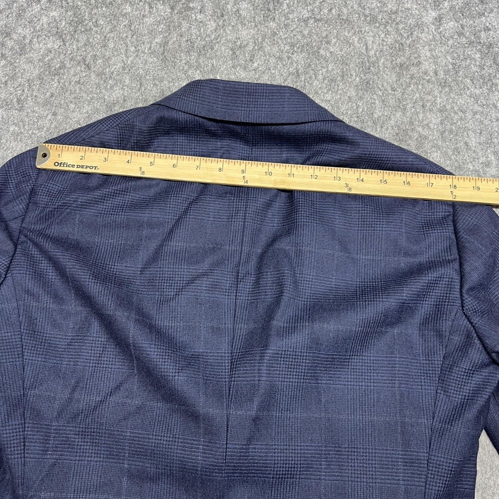 Ring Jacket Blazer Mens J50 US40 Blue Check 100% Wool Suit Jacket Made Japan NEW - Picture 13 of 14